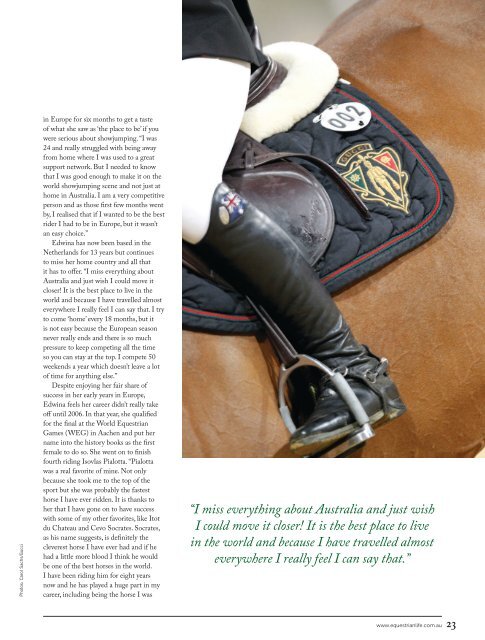 Edwina Alexander Article from Issue 3 of Equestrian Life Magazine