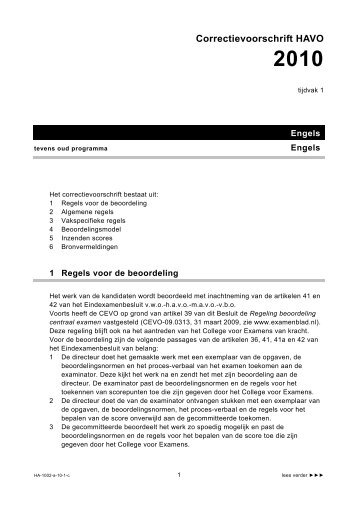 Correctievoorschrift HAVO 2010 - Examenblad.nl