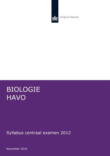 Syllabus Biologie havo - NVON