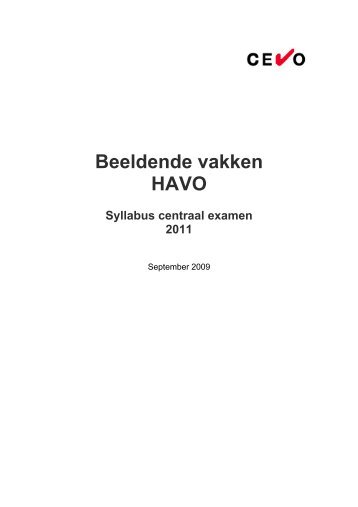 Beeldende vakken HAVO Syllabus centraal ... - Examenblad.nl