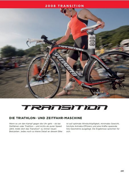 2008 transition die triathlon- und zeitfahr-maschine - Ebener ...