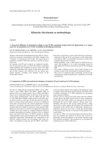 Klinische (bio)chemie en methodologie - NVKC