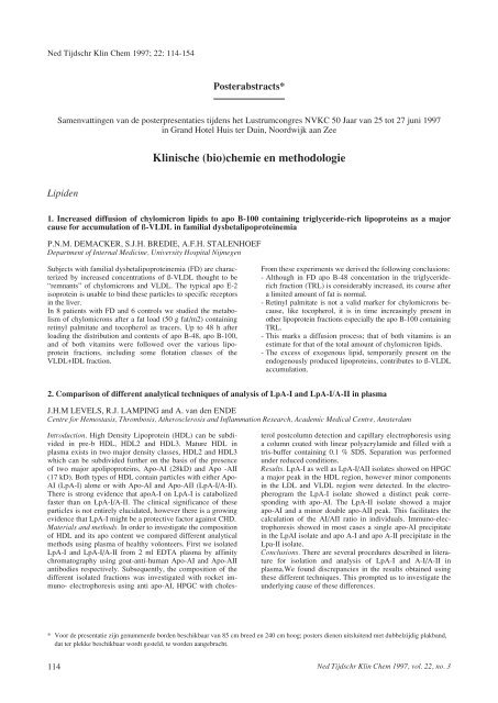 Klinische (bio)chemie en methodologie - NVKC