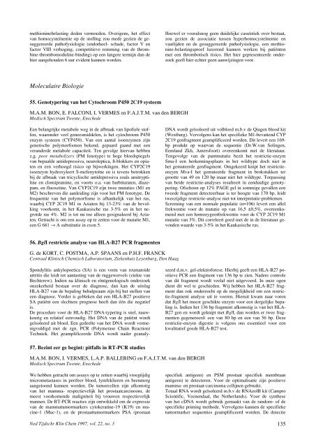 Klinische (bio)chemie en methodologie - NVKC