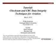 Tutorial: Checksum and CRC Data Integrity Techniques for Aviation