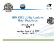 IBM DB2 Utility Update: Best Practices - DFW DB2 Forum