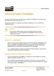 Instructions pour l'installation - moveIT Software GmbH