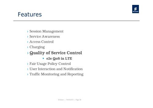 Integrated Policy Control & Charging Architecture for Mobile ...