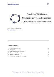 GeoGebra Workbook 4 Creating New Tools, Sequences ...