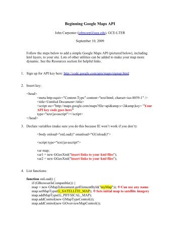 Beginning Google Maps API