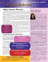 July/August 2012 Newsletter - Allegro Ballroom