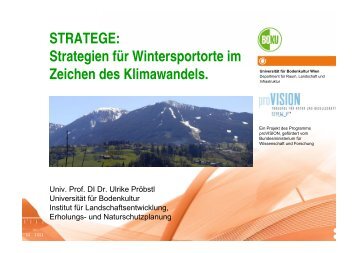 STRATEGE: Strategien für Wintersportorte im Zeichen des ...