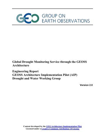 Global Drought Monitoring Service through the GEOSS Architecture ...