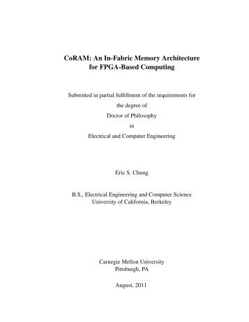 CoRAM: An In-Fabric Memory Architecture for FPGA-based Computing