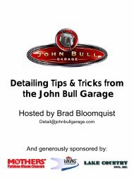 Detailing Tips & Tricks from the John Bull Garage - Cherod.com