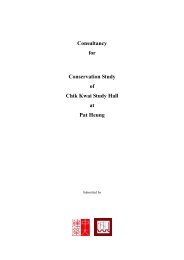 Consultancy for Conservation Study of Chik Kwai Study Hall at Pat ...