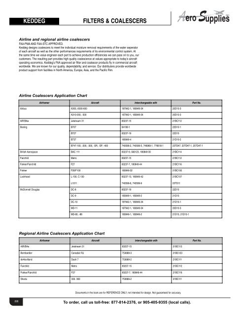 Brackett Air Filter Chart