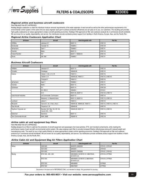 Brackett Air Filter Chart