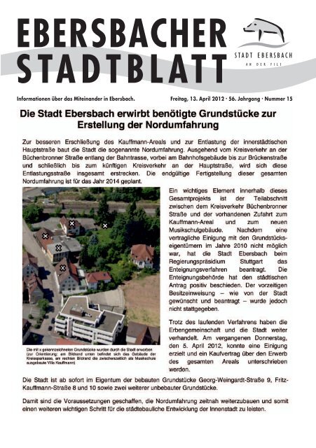 Ausgabe 15 vom 13.04.2012 - Stadt Ebersbach an der Fils