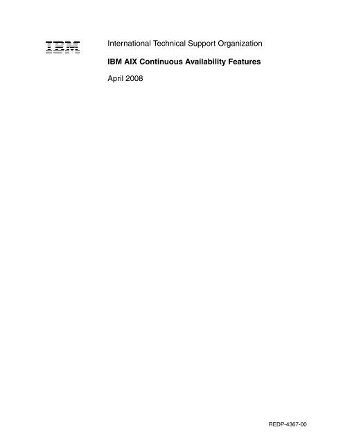 IBM AIX Continuous Availability Features - IBM Redbooks