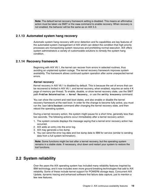 IBM AIX Continuous Availability Features - IBM Redbooks