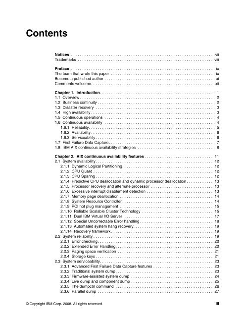 IBM AIX Continuous Availability Features - IBM Redbooks