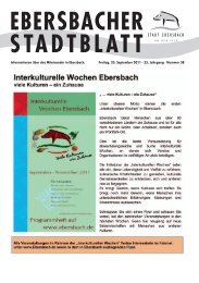 Informationen über das Miteinander in Ebersbach. Freitag, 23 ...