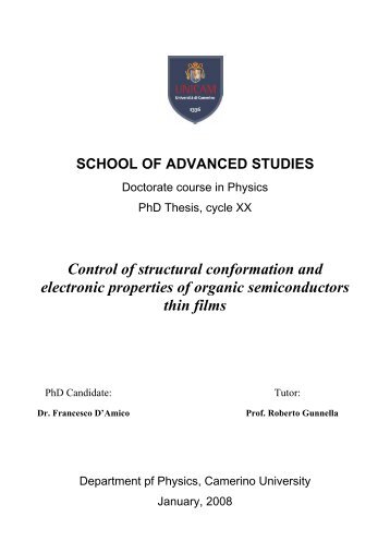 Control of structural conformation and electronic properties of ...