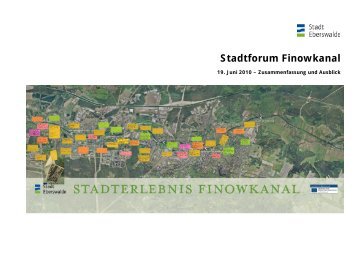 Stadtforum Finowkanal - Stadt Eberswalde