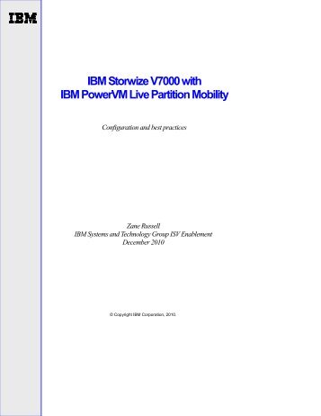 IBM Storwize V7000 with IBM PowerVM Live Partition Mobility