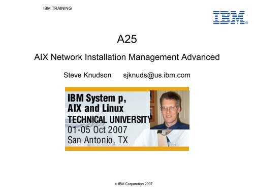 AIX Network Installation Management Advanced - IBM