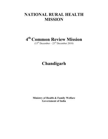 4 Common Review Mission Chandigarh - National Health Systems ...