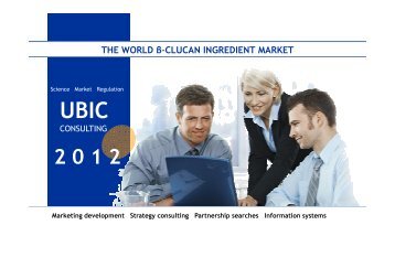 The World Beta Glucan Ingredient Market - UBIC-Consulting