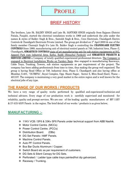 Company Profile.pdf - Control Panel Manufacturer Chandigarh