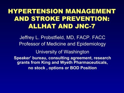 HYPERTENSION MANAGEMENT AND STROKE PREVENTION ...