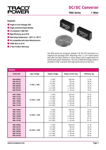 TMA0505 datasheet - KHBO