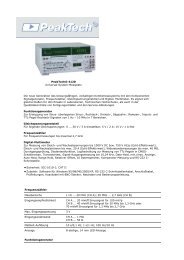 PeakTech® 4120 Universal-System-Messplatz ... - EBG - Darmstadt