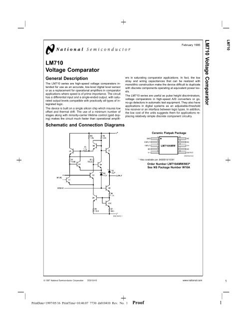 LM710 Voltage Comparator