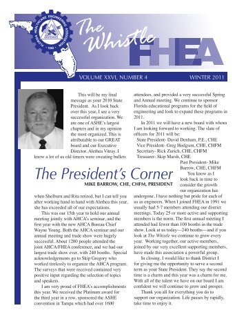 The President's Corner - FHEA.org