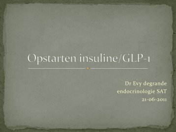 Opstarten insuline/GLP-1 door Dr. Evy Degrande - haowvl