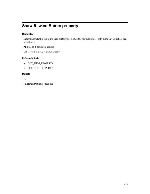 Oracle Forms Developer – Form Builder Reference, Volume 1