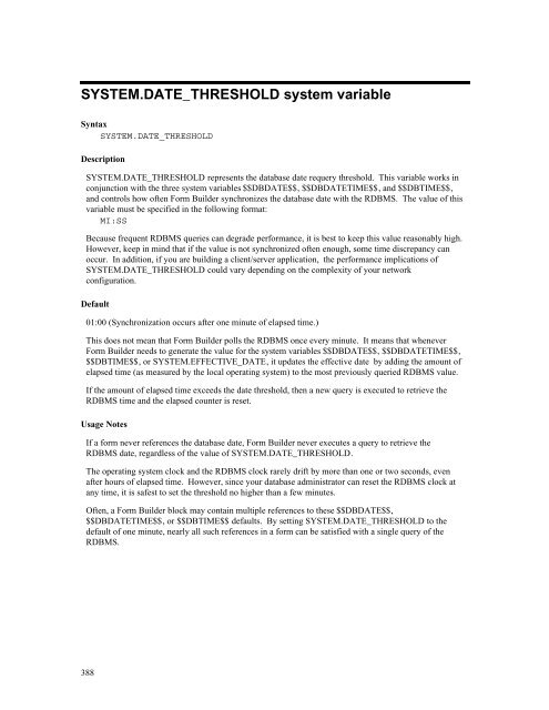 Oracle Forms Developer – Form Builder Reference, Volume 1