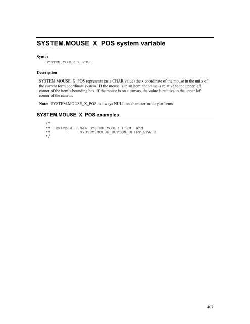 Oracle Forms Developer – Form Builder Reference, Volume 1