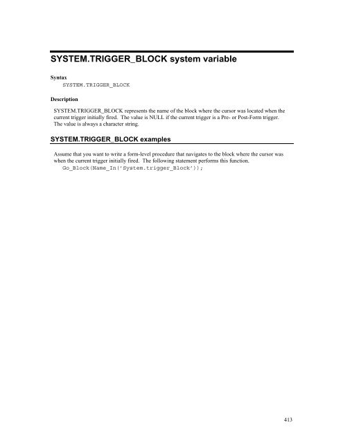 Oracle Forms Developer – Form Builder Reference, Volume 1