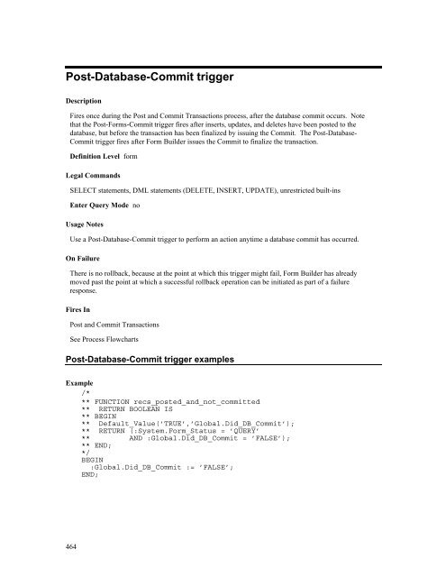 Oracle Forms Developer – Form Builder Reference, Volume 1