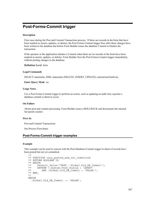 Oracle Forms Developer – Form Builder Reference, Volume 1