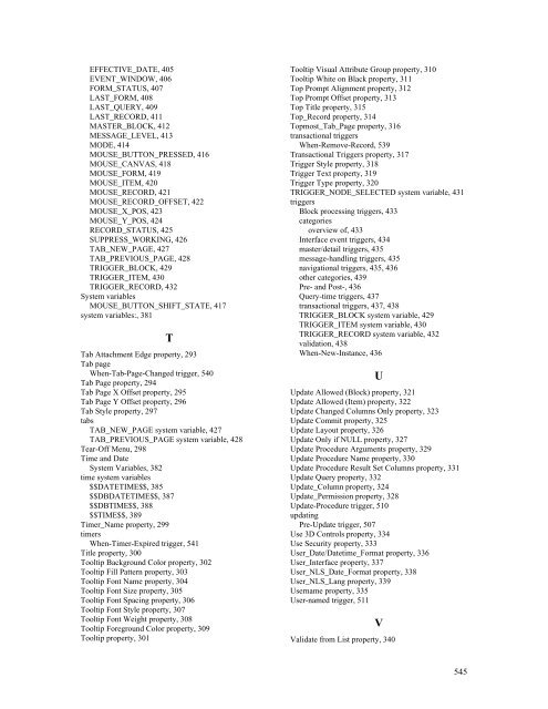 Oracle Forms Developer – Form Builder Reference, Volume 1