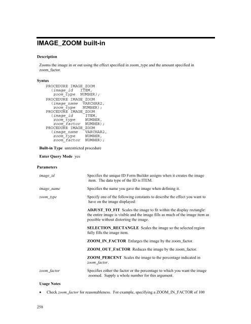 Oracle Forms Developer – Form Builder Reference, Volume 1