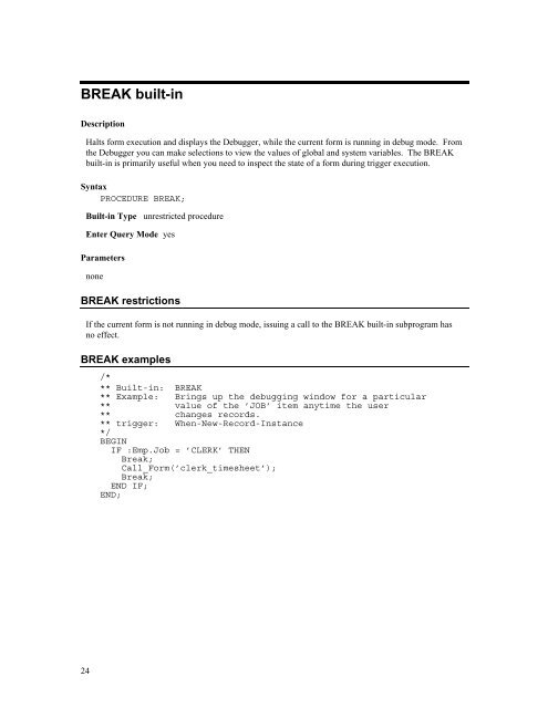 Oracle Forms Developer – Form Builder Reference, Volume 1