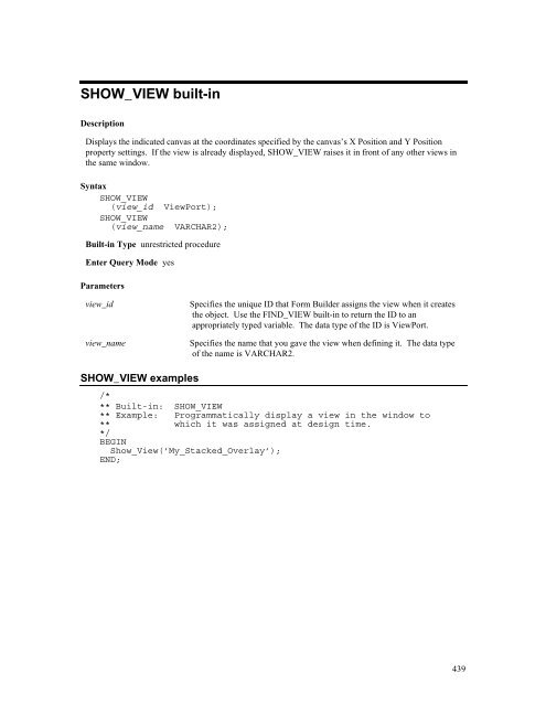 Oracle Forms Developer – Form Builder Reference, Volume 1